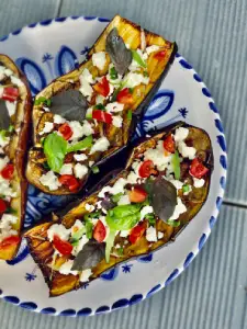 AUBERGINES GRILLEES A LA FETA