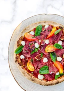 Pizza Bresaola figues et celeri