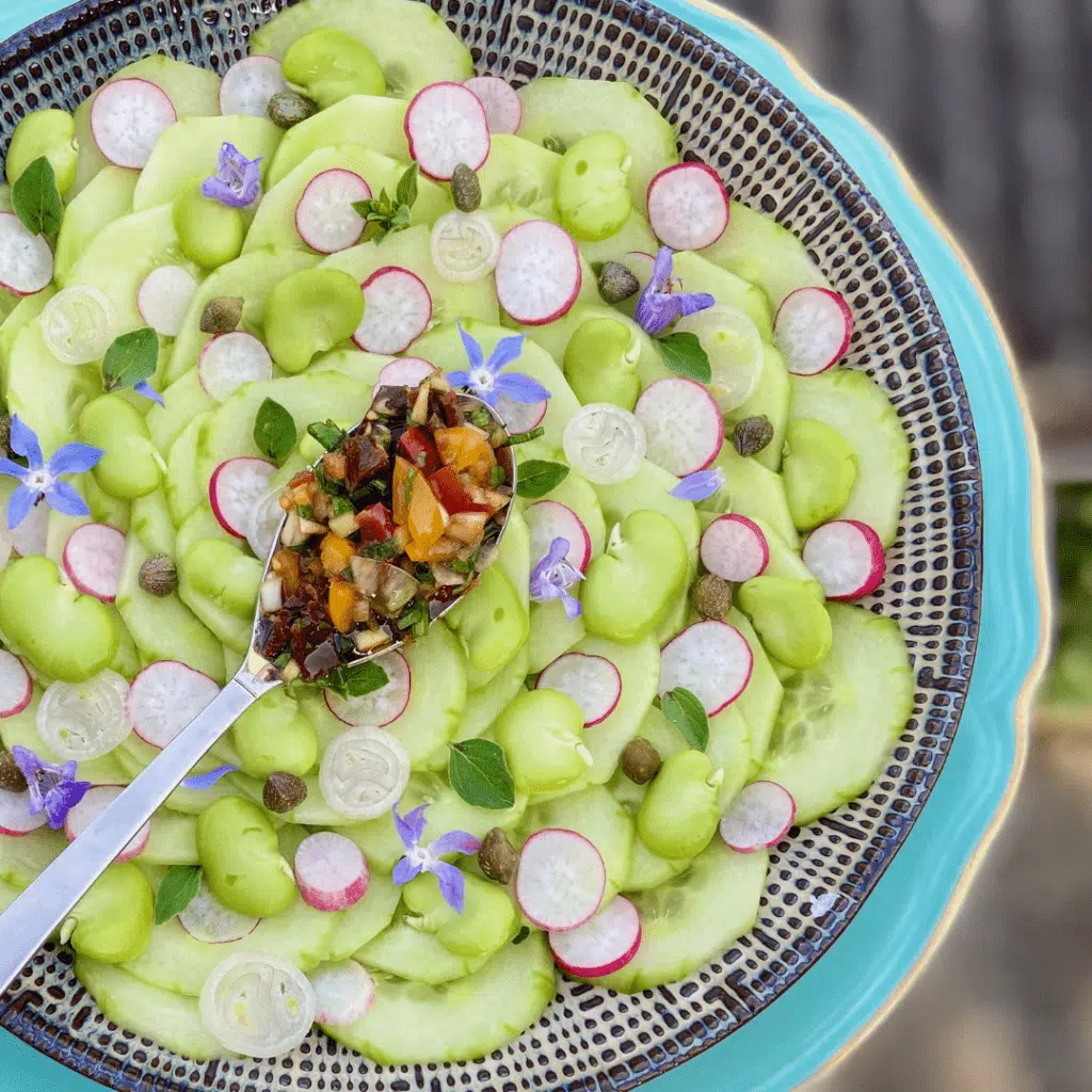 Salade de concombre à la sauce vierge Salade Concombre Sauce Vierge 1024x1024